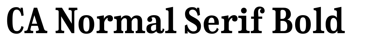 CA Normal Serif Bold